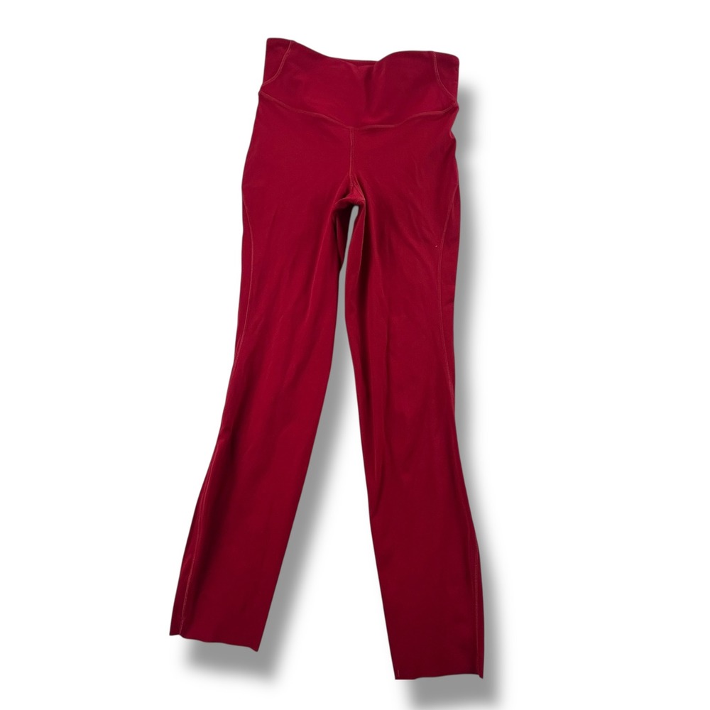 Lululemon Base Pace High-Rise Ribbed Tight 25 Red Nulux Running Leggings Size 4